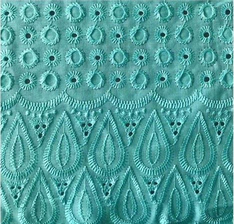 새로운 디자인 고품질 자수 TC 직물 아프리카 시장